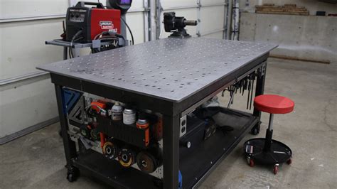 welding on wood workbench